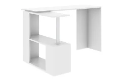 Elegancia Skrivebord 130 cm med Oppbevaringshyller L-form