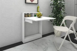 Elegancia Veggskrivebord 70cm med Oppbevaringshylle Sammenle