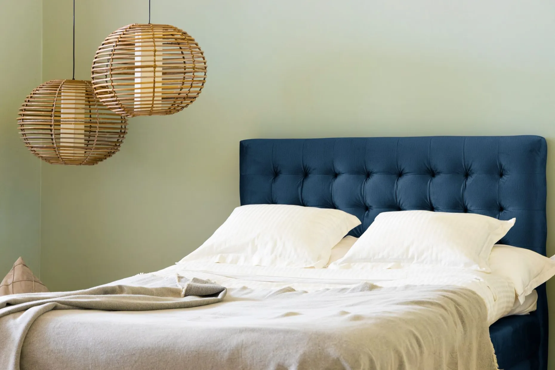 Ella Sengepakke 120x200cm Rutete Sengegavl