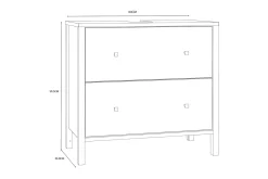 Elsassona Servantskap 35x64 cm 2 Skuffer