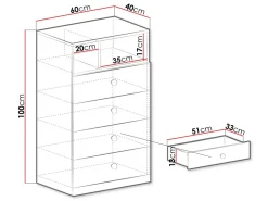 Elvaren Skjenk 60 cm