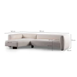 Elvaris 4-seters sofa med Sjeselong