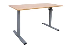 Ergo Optimal Skrivebord med motor 120x60 cm Tre/Grå