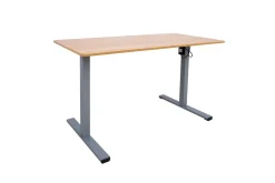 Ergo Optimal Skrivebord med motor 120x60 cm Tre/Grå