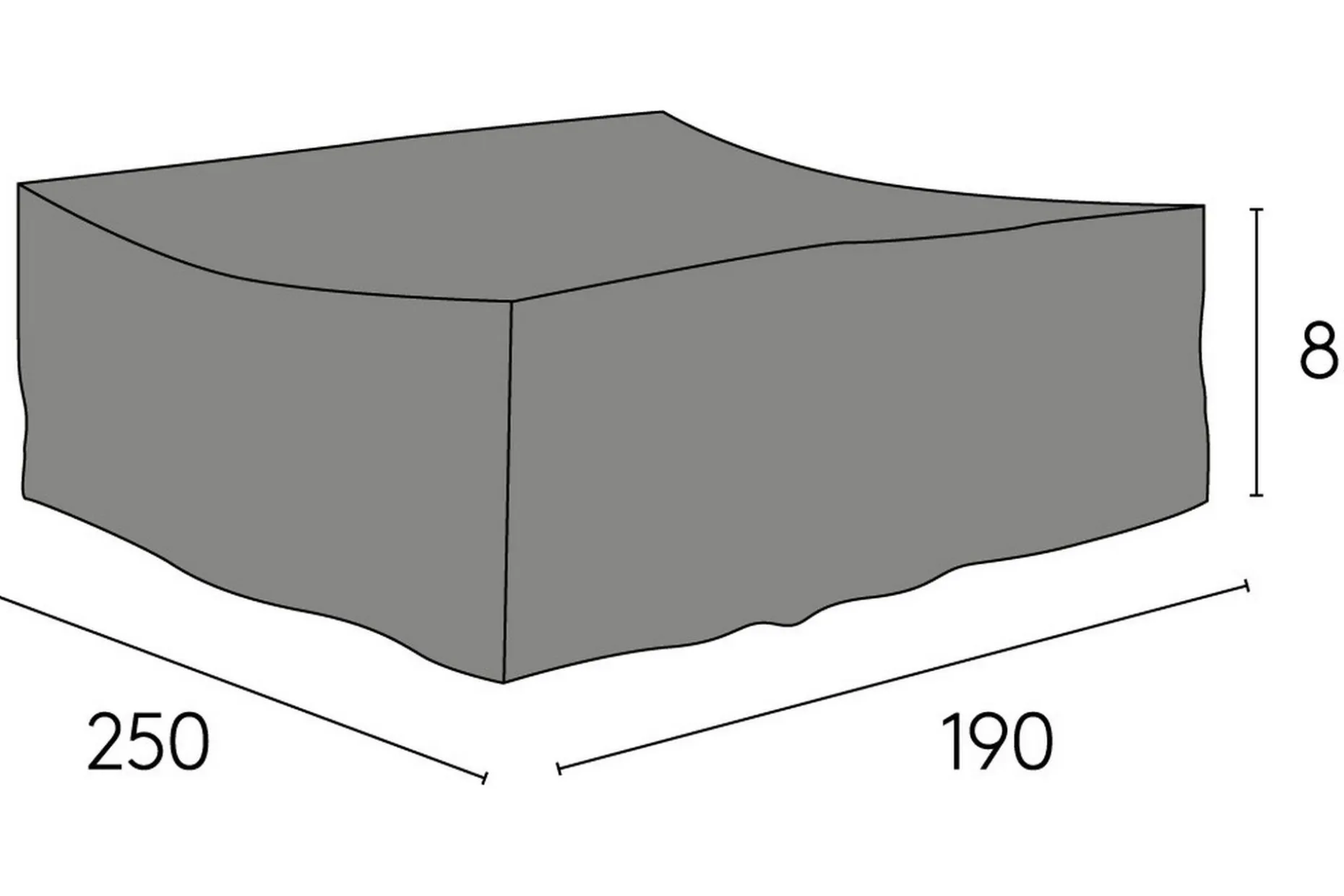 Eskilstuna Møbelbeskyttelse 190x250 cm Grå