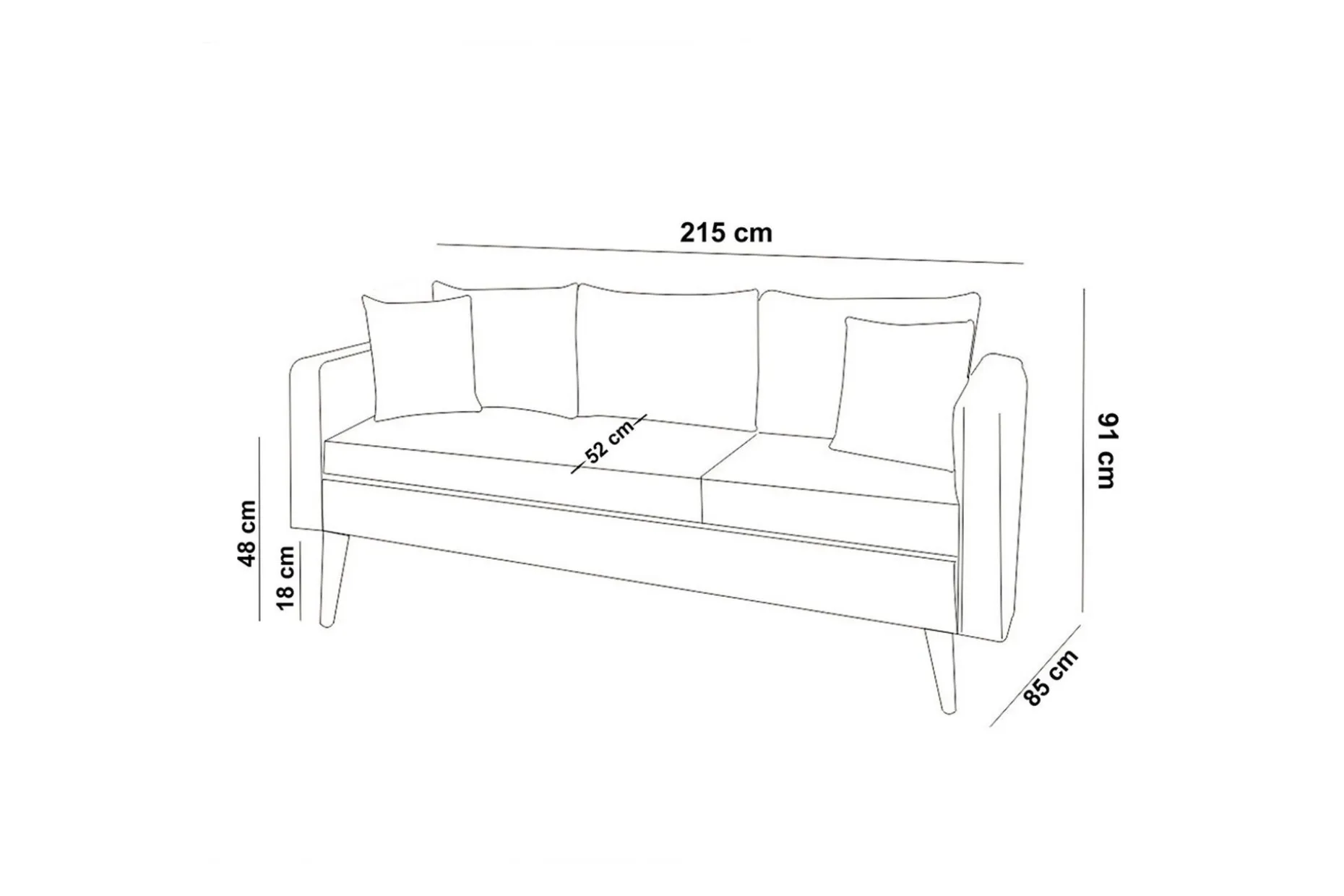 Espeut 3-seter Sofa