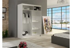 Estella Garderobe 120 cm Skyvedører Smalt Speil