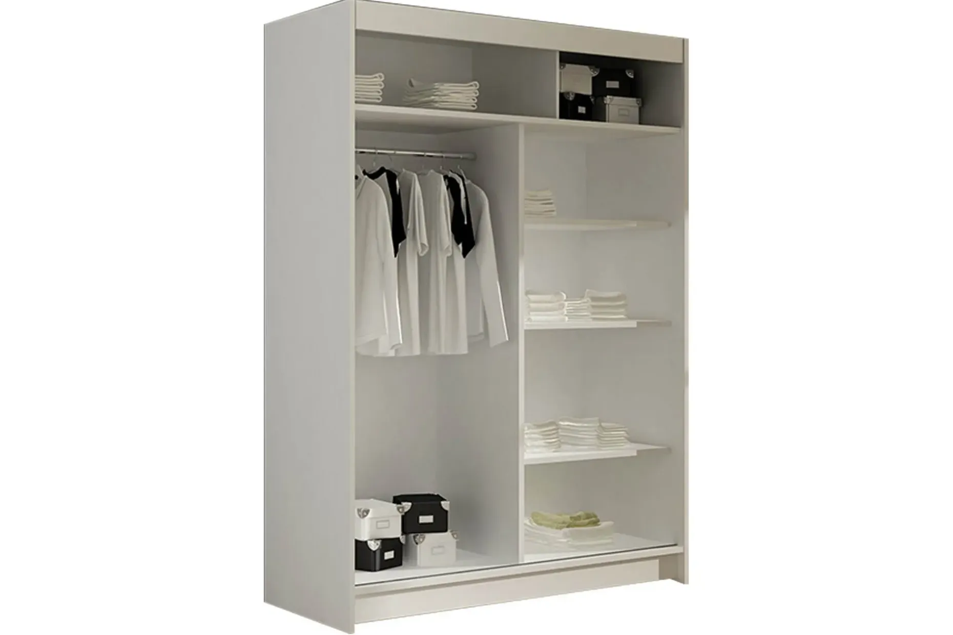 Estella Garderobe 120 cm Skyvedører Smalt Speil