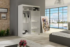 Estella Garderobe Skyvedører Delt Speil