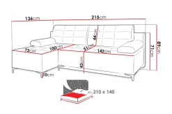 FABIO 4-seters Sovesofa Venstre