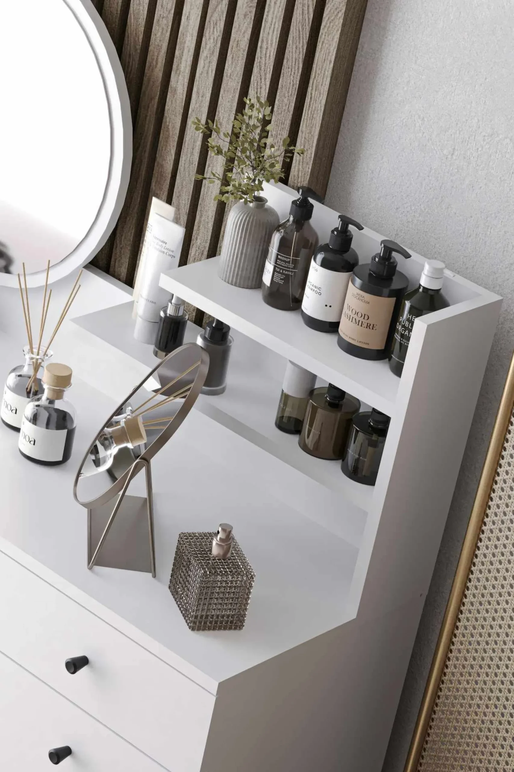 Fabrony sminkebord med speil 90 cm