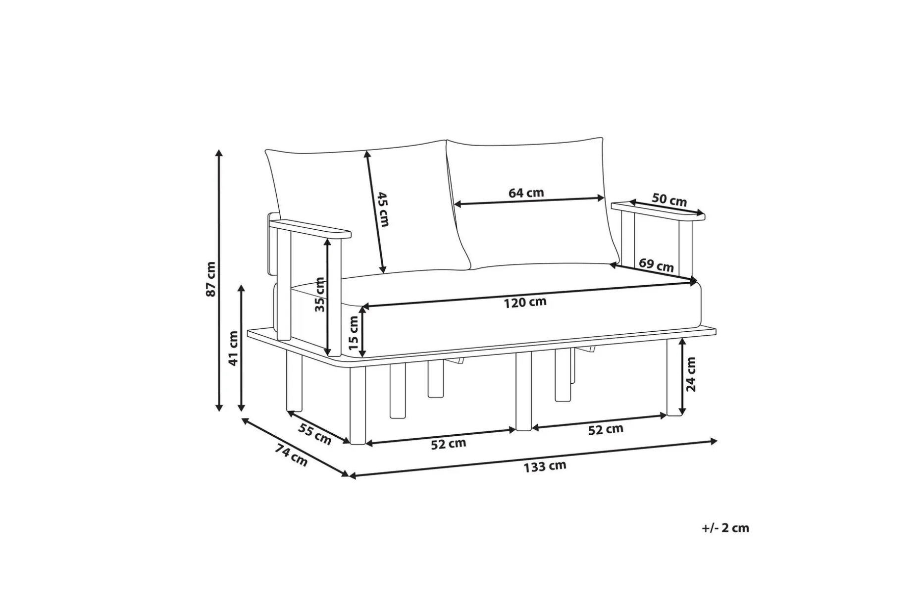 Fadey Sofa 2-seter