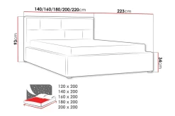 Falskog Seng 120x200 cm Metallramme