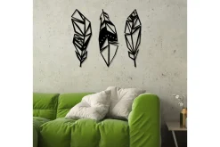 Feather Metal Decor Veggdekor