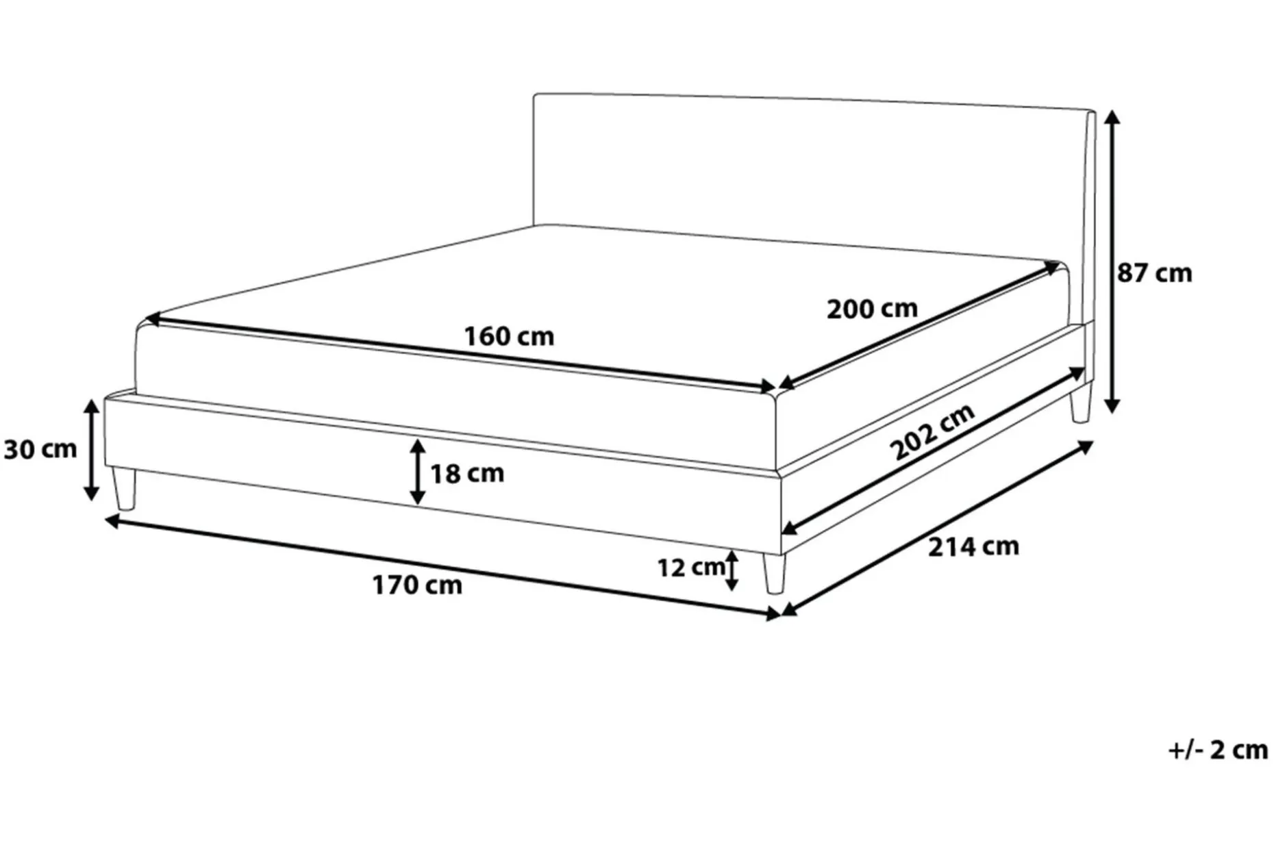 Fitou Dobbeltseng 160 | 200 cm