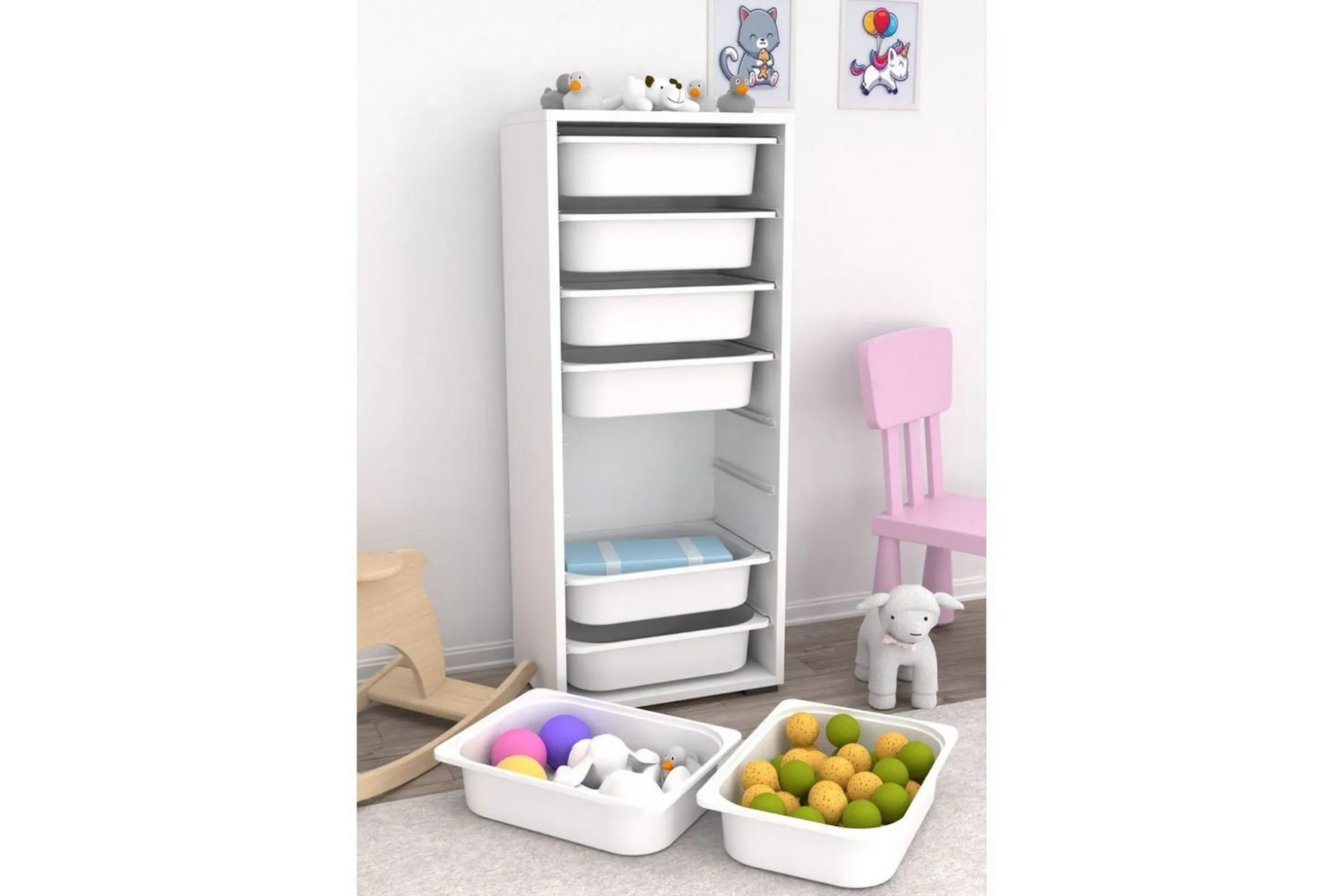 Flerbruks Kapasitetskap Versa Hvit