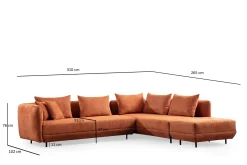 Floransa 4-seters Sofa med Divan