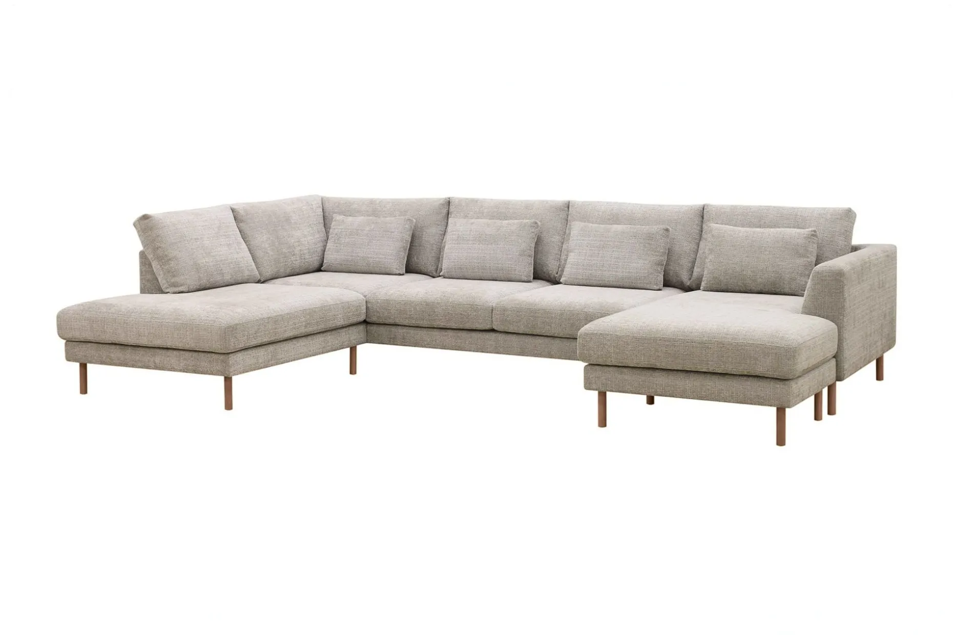 Florenz 4-seters Venstrevendt U-formet Sofa med Divan og Sjeselong i Chenille