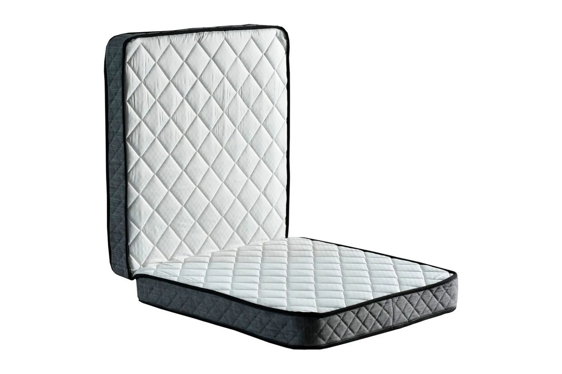 Folding Bed Hvit|Svart