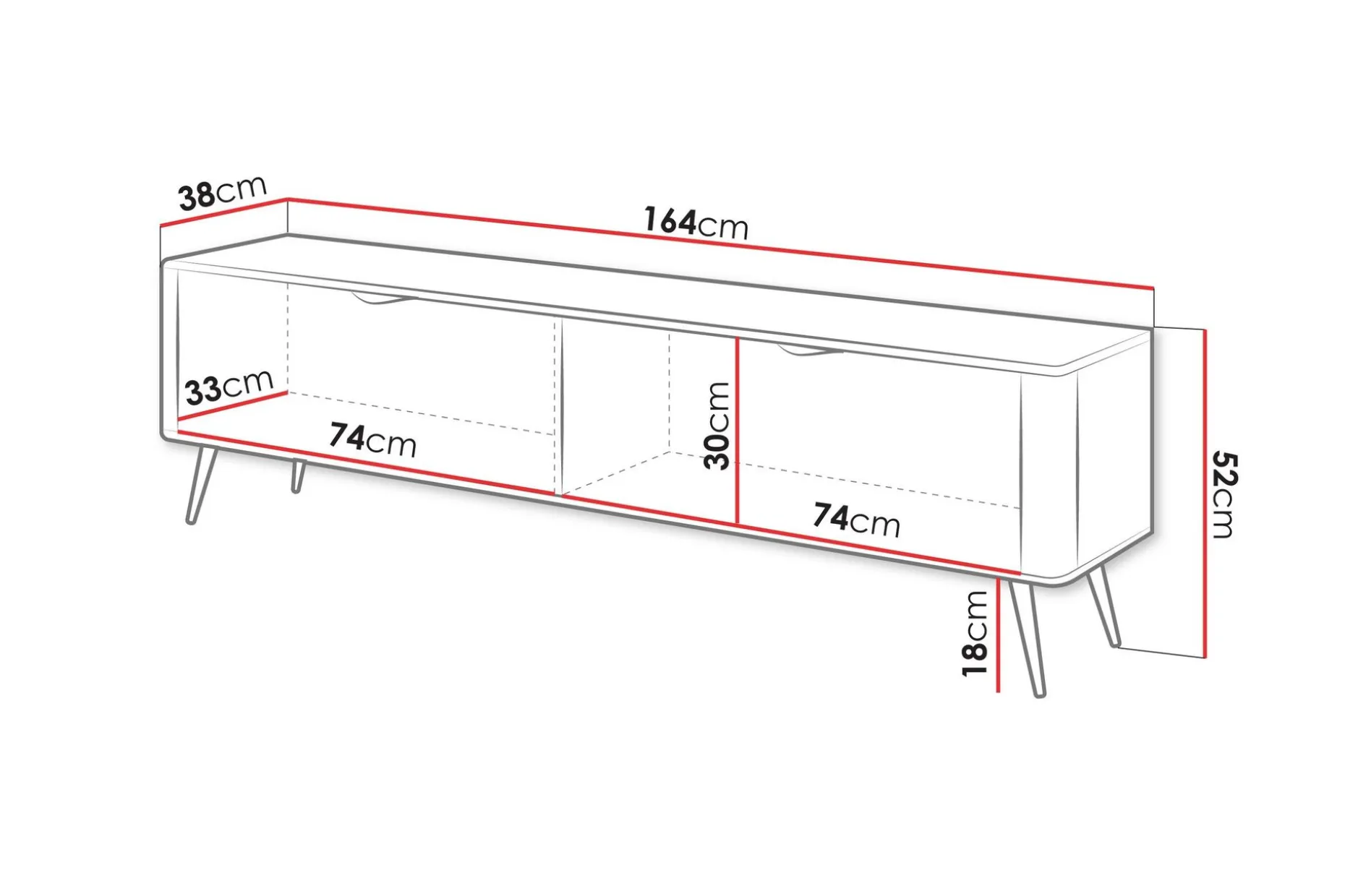 Forba TV-benk 164 cm