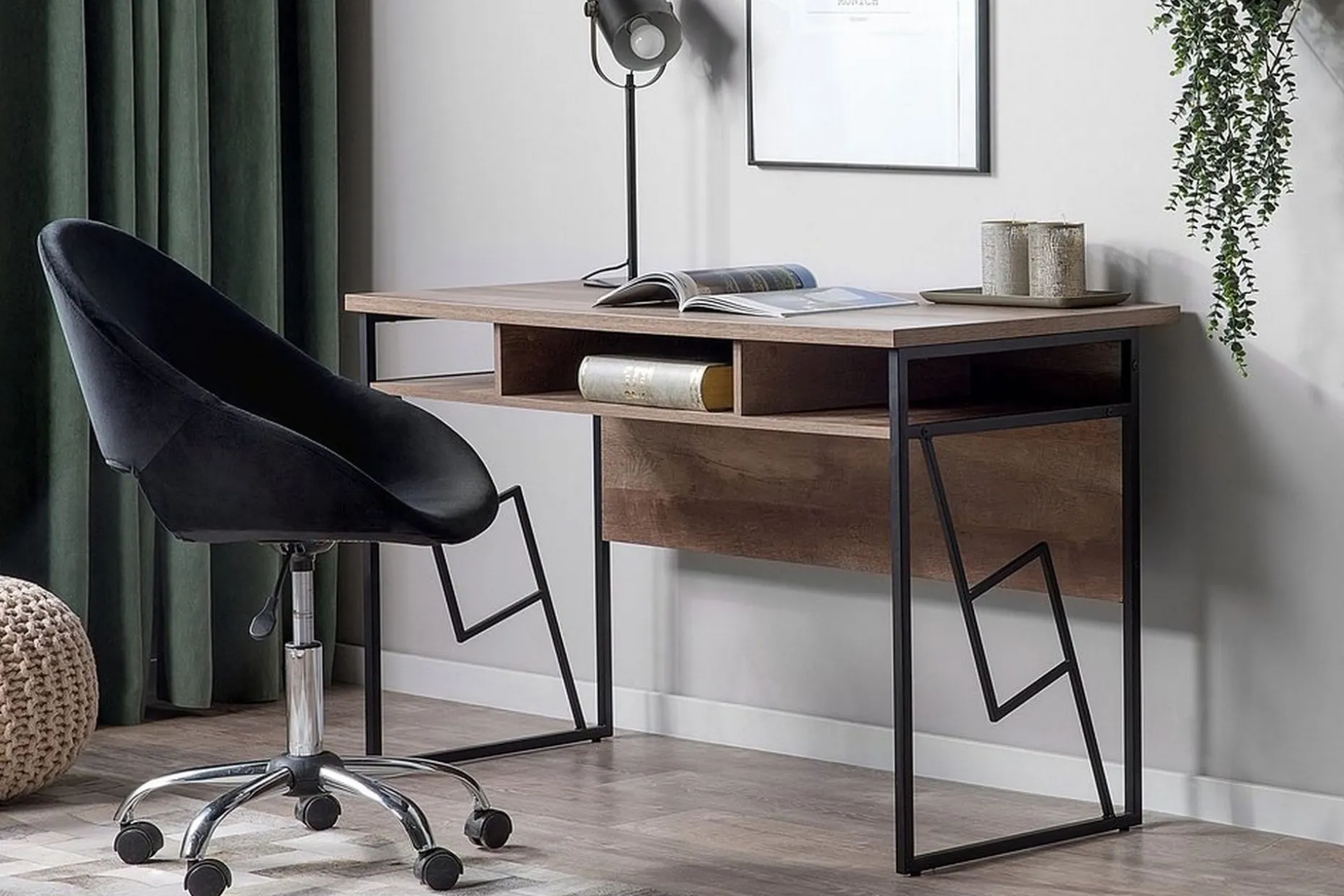 Forresa Skrivebord 120 cm med Oppbevaringshylle