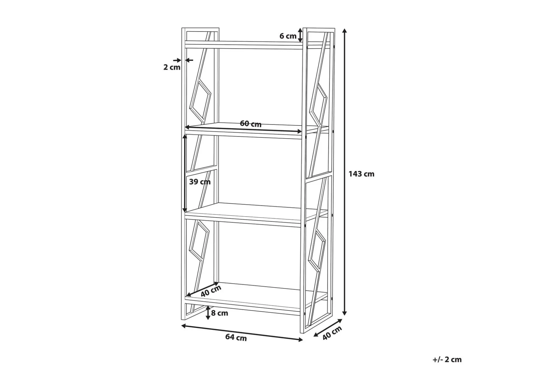 Forres Hylle 64 cm