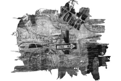 Fototapet Black-And-White New York Collage 250x193
