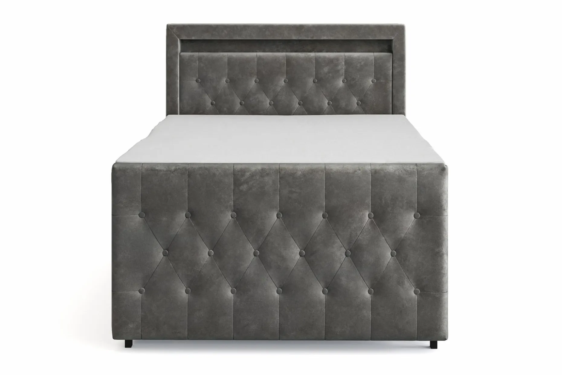 Franco Light komplett sengesett med oppbevaring LED-belysning 120x200 cm