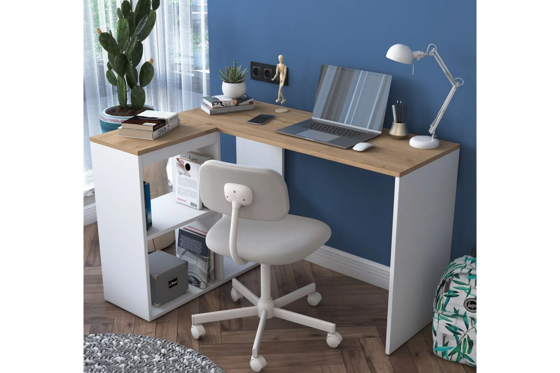 Freal Skrivebord 4 Hyller 120 cm