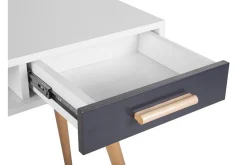 Frisange Skrivebord 120 cm med Oppbevaring 2 Skuffer + Hylle