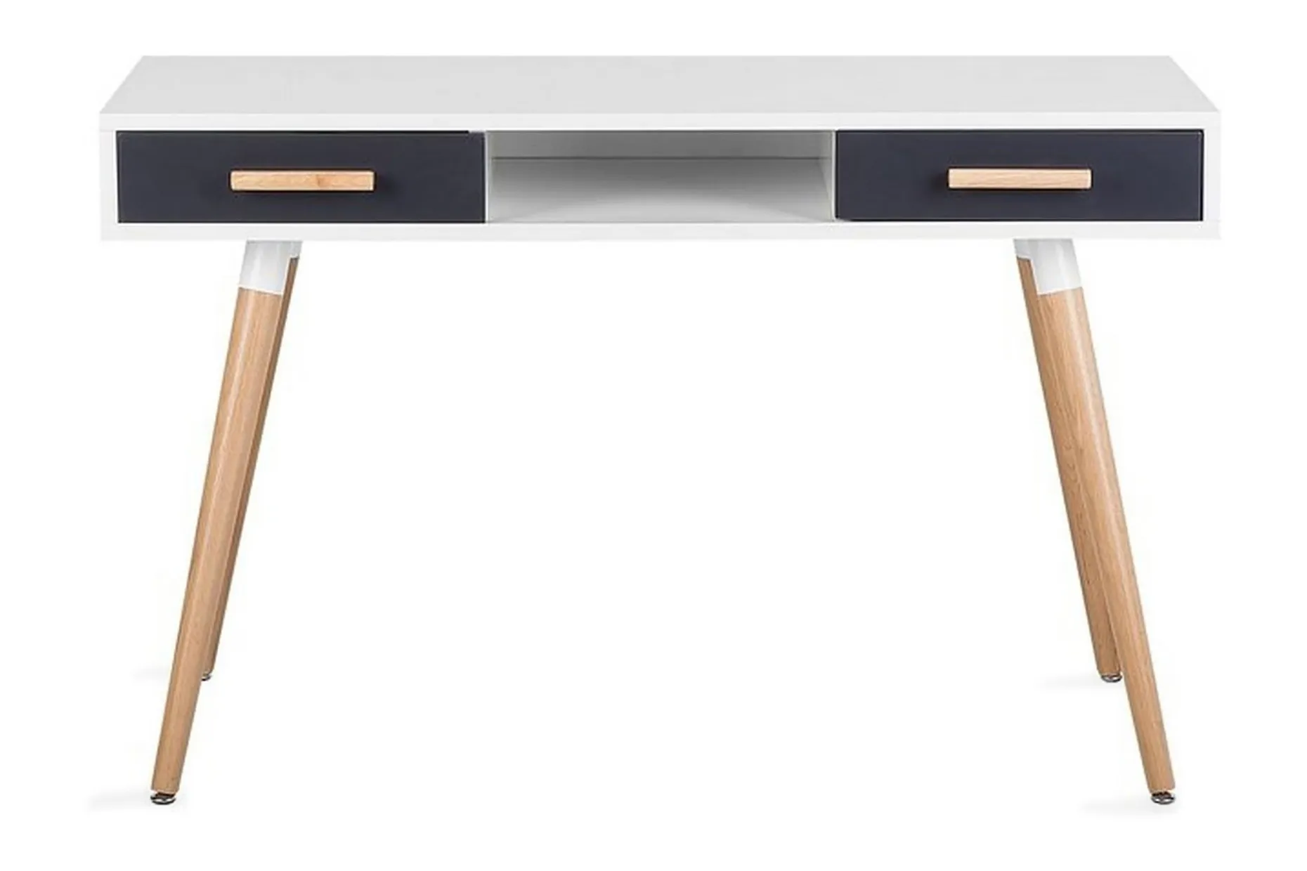 Frisange Skrivebord 120 cm med Oppbevaring 2 Skuffer + Hylle