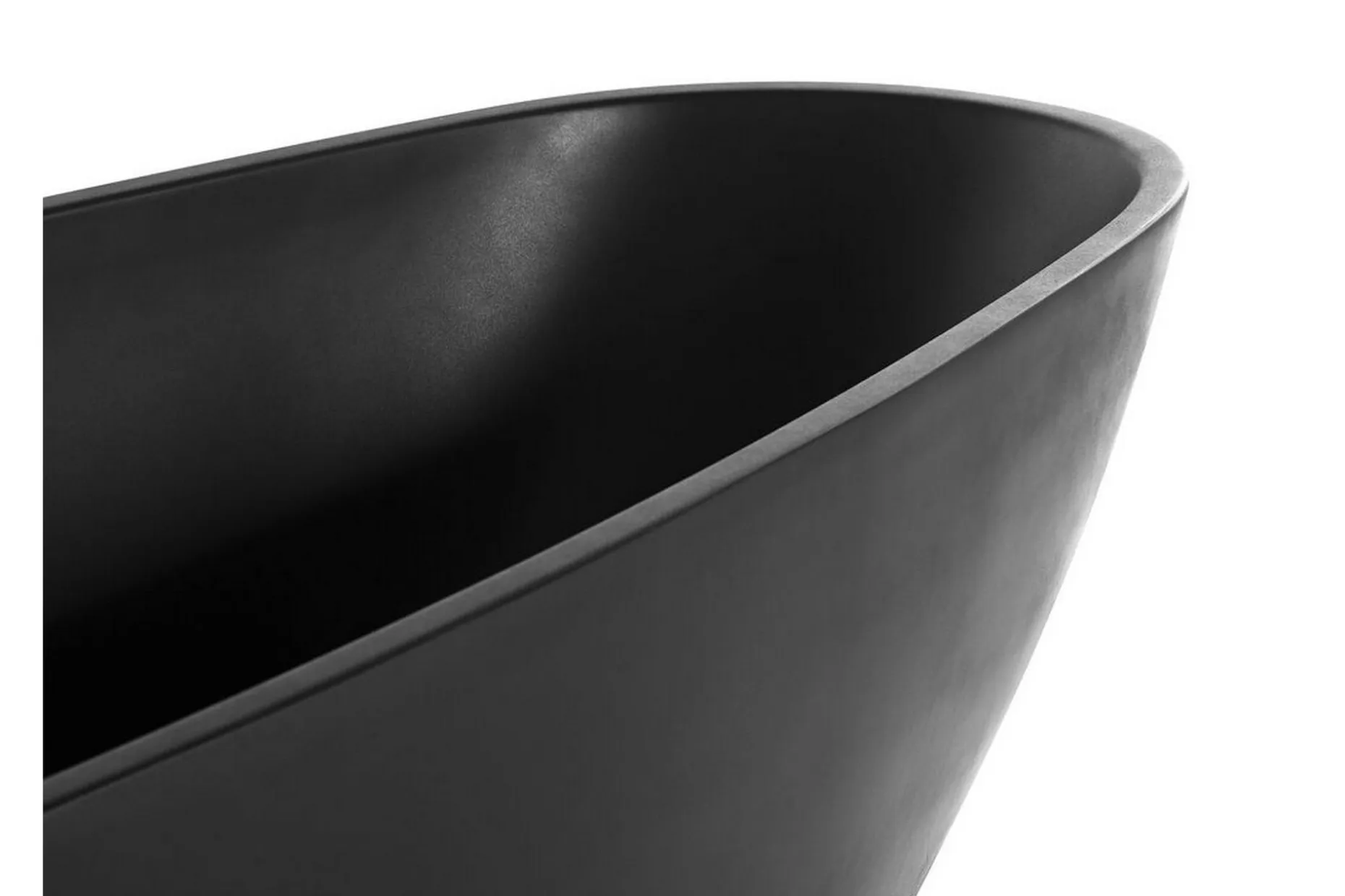 Frittstående badekar 170 x 80 cm matt svart GUIANA