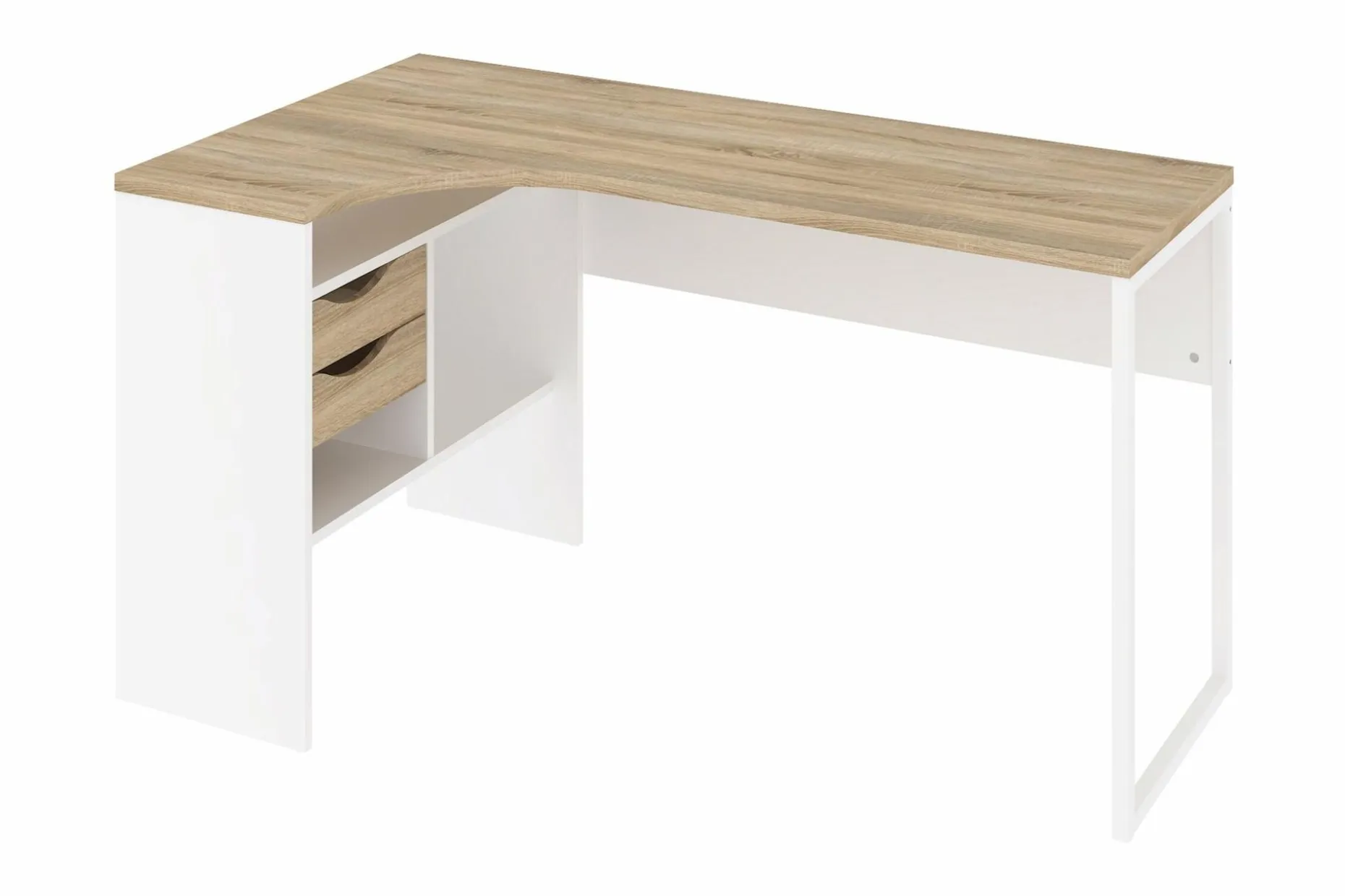 Function Plus Hjørneskrivebord 145cm m Oppbevaring Skuffer+H