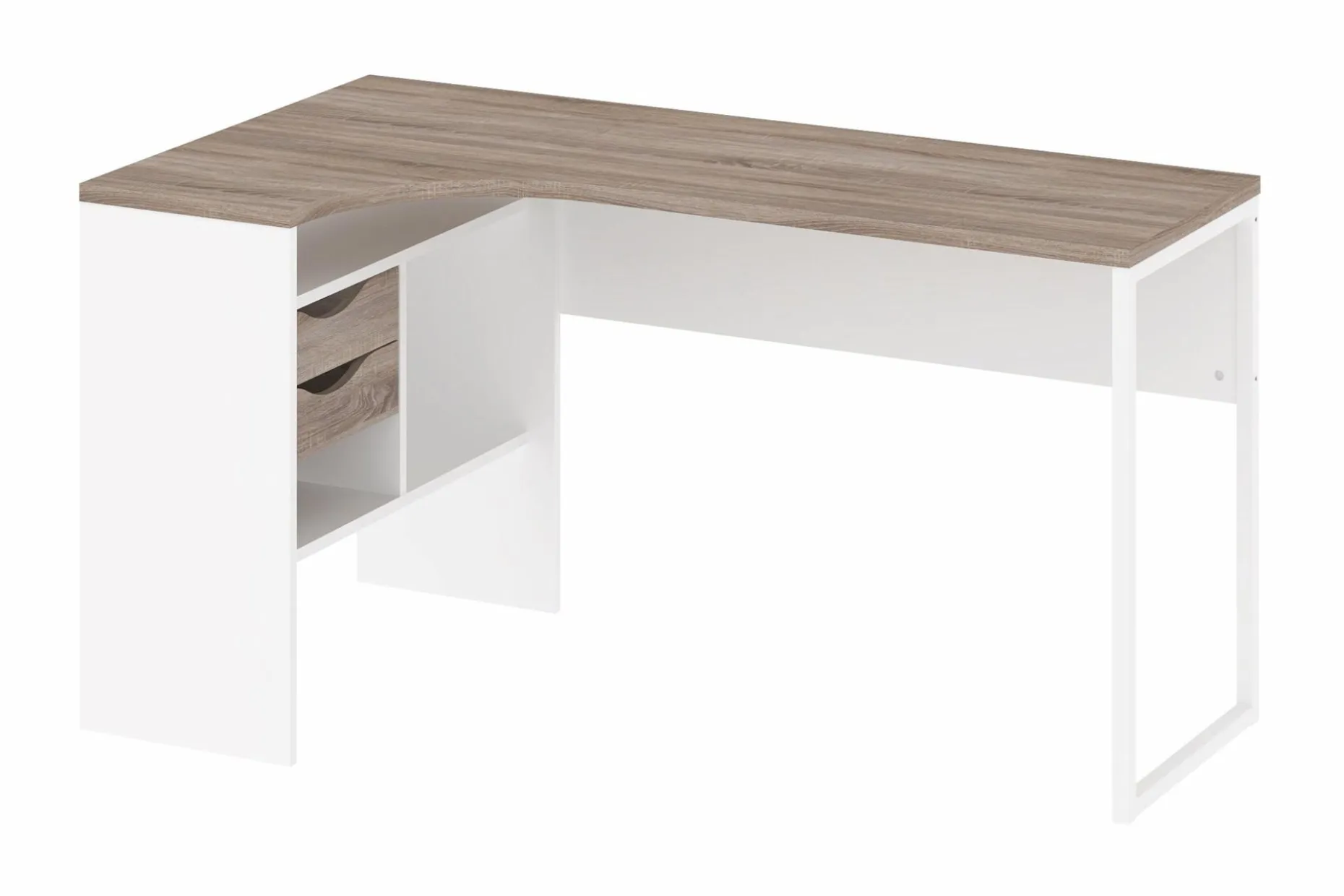 Function Plus Hjørneskrivebord 145cm m Oppbevaring Skuffer+H