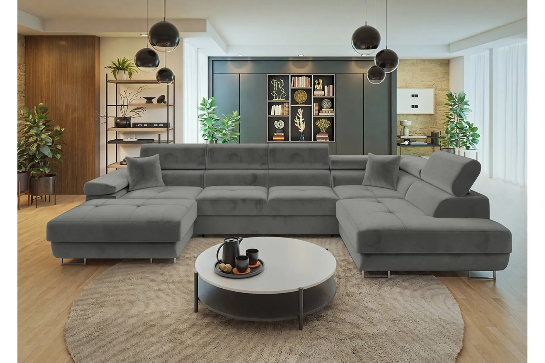 Gabina Sofa med Divan og Sjeselong 4-seter