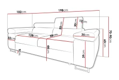 Gabina Sofa 2-seter