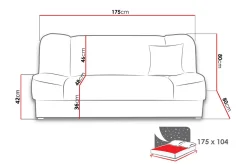 Gabi Sofa 175x80x80 cm