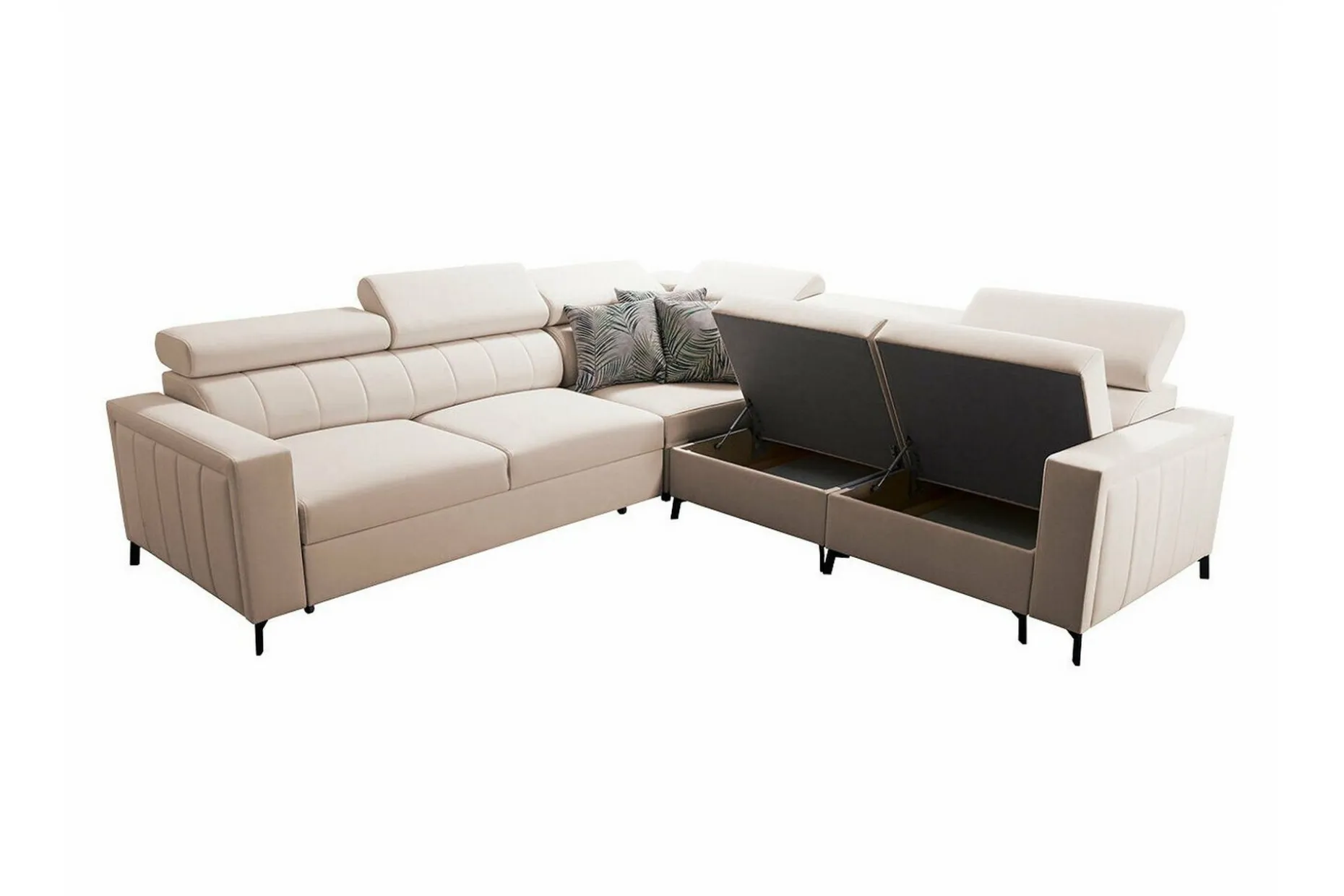 Galbally 4-sits Hörnbäddsoffa beige