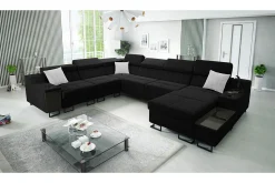 Galbally 5-sits Hörnsoffa Black