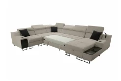 Galbally 5-sits Hörnsoffa Brown