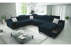 Galbally 5-sits Hörnsoffa Dark blue