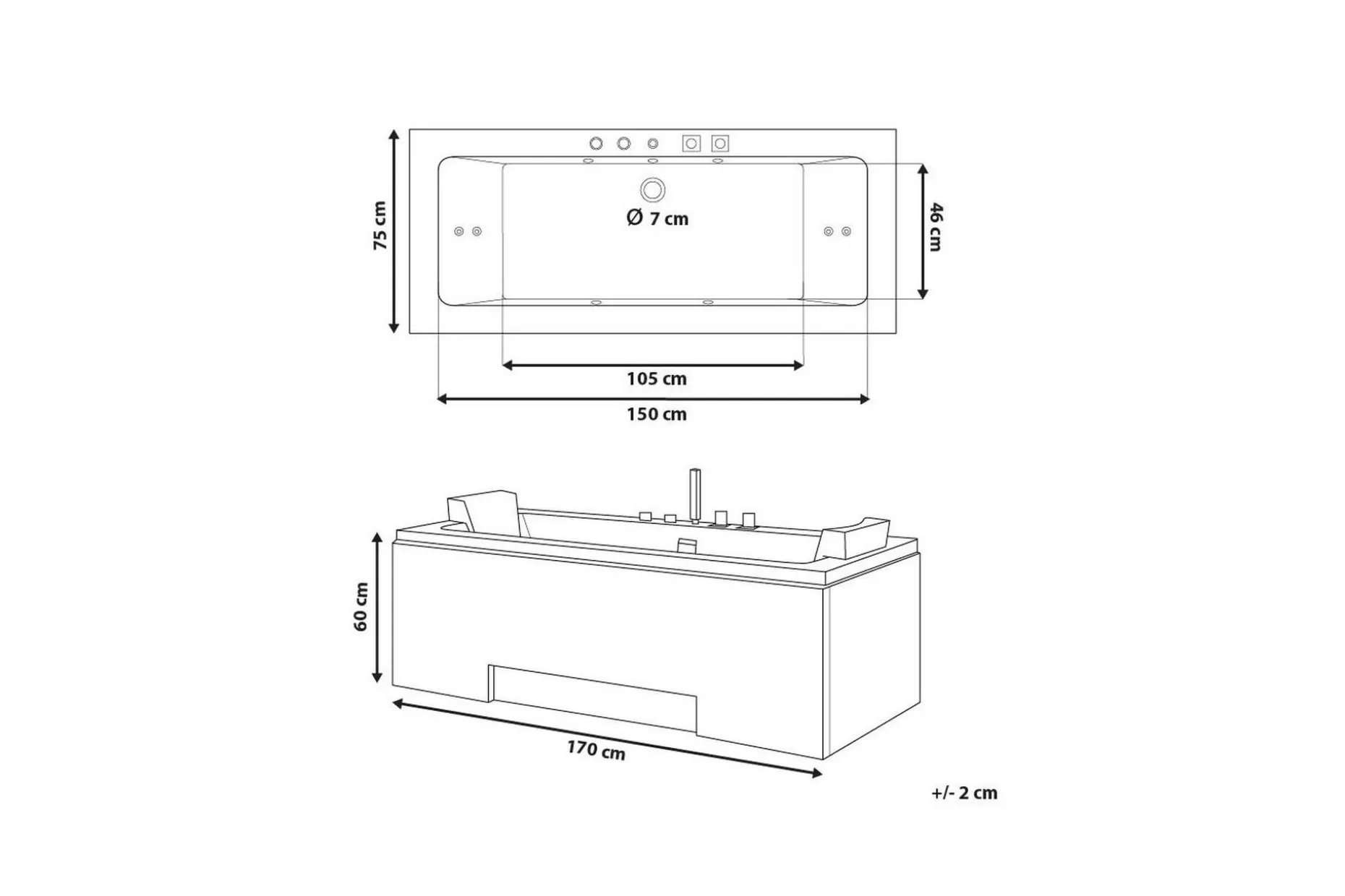 Galley Boblebadekar 170 cm