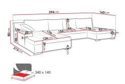 Gamal Sofa Dobbeldivan 4-seter