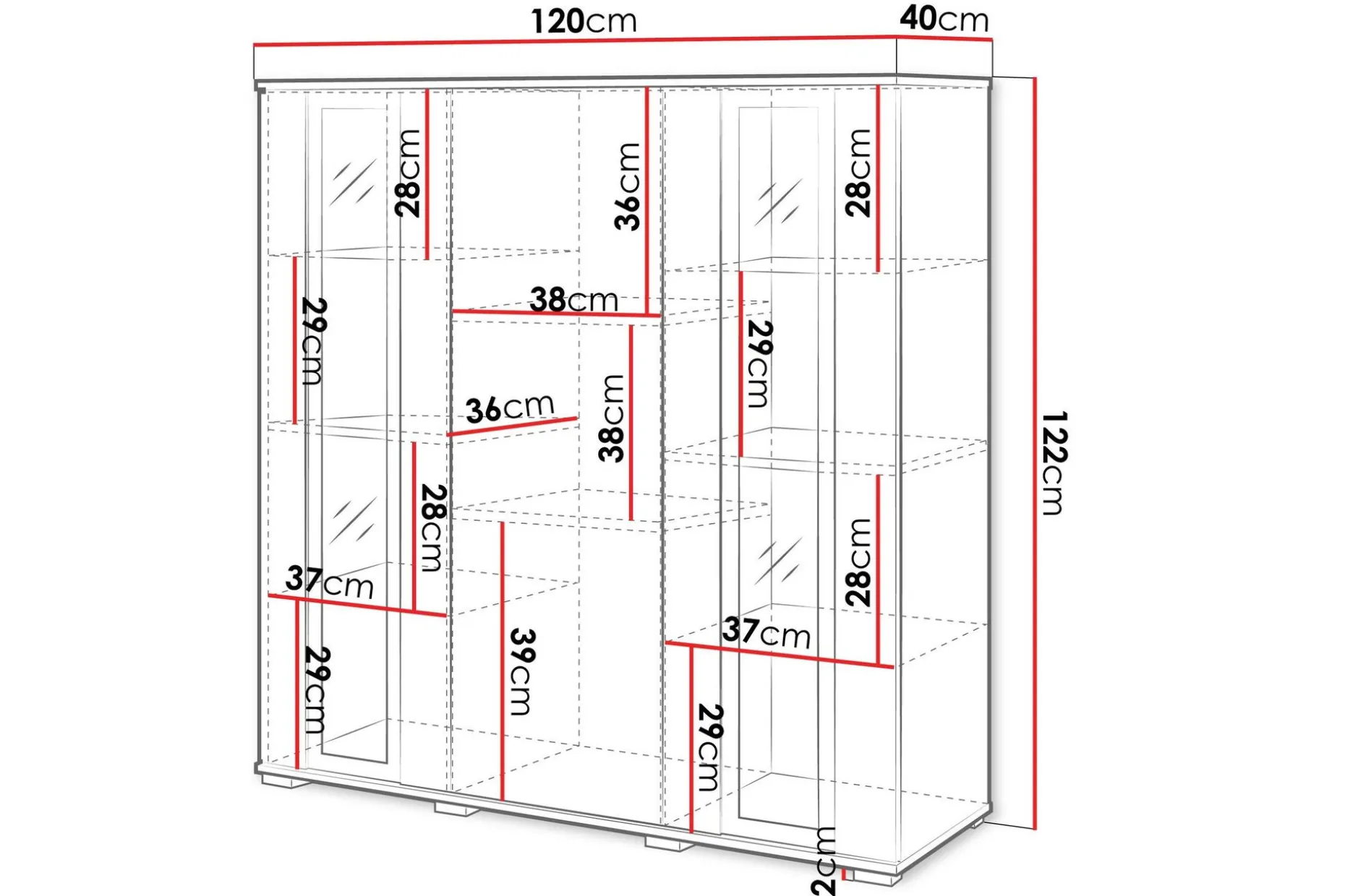 Gammelt Highboard