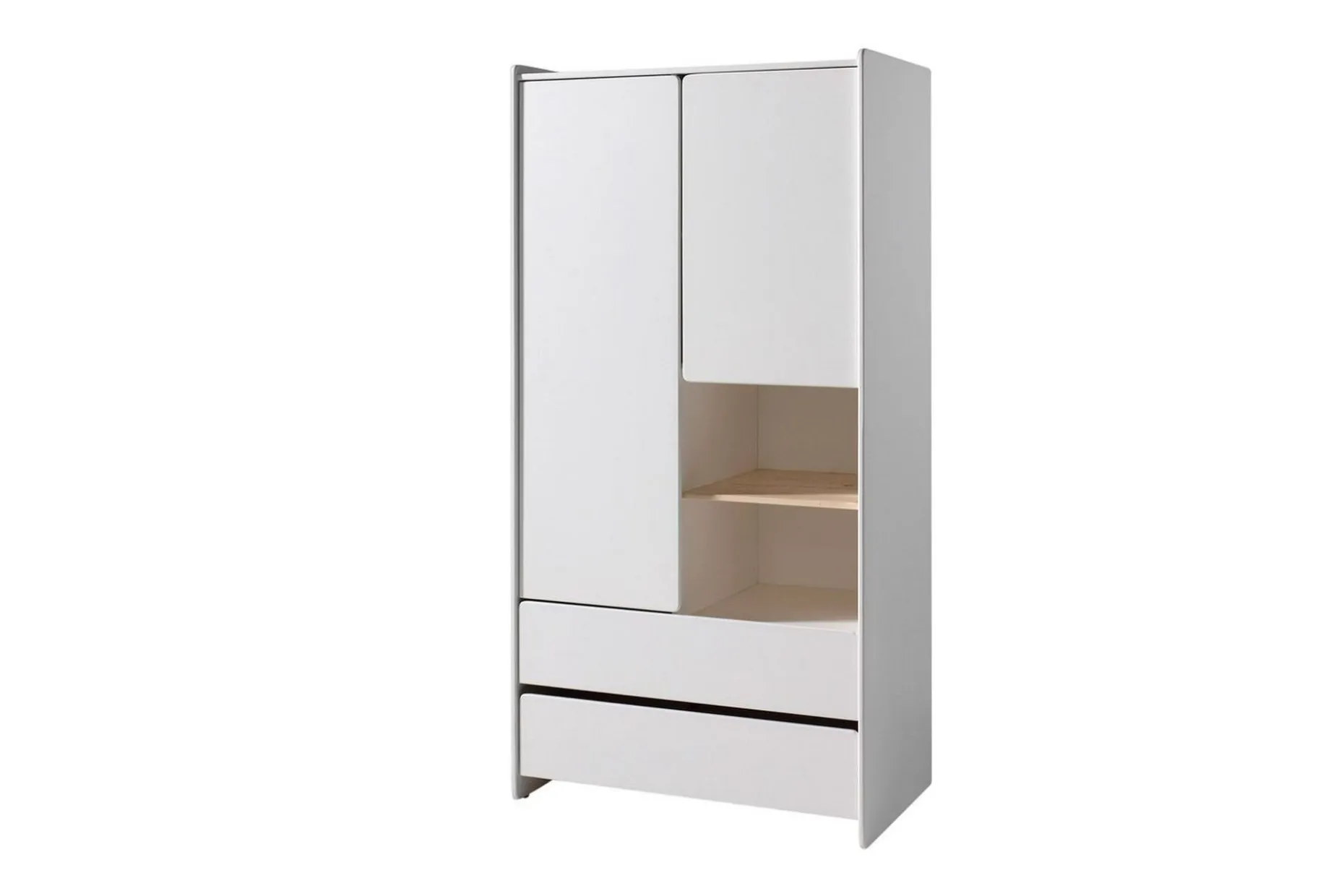 Garderobe med seng nattbord skrivebord bokhylle Kiddy