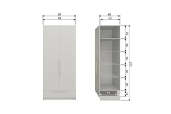 Garderobe Ren 2 dører