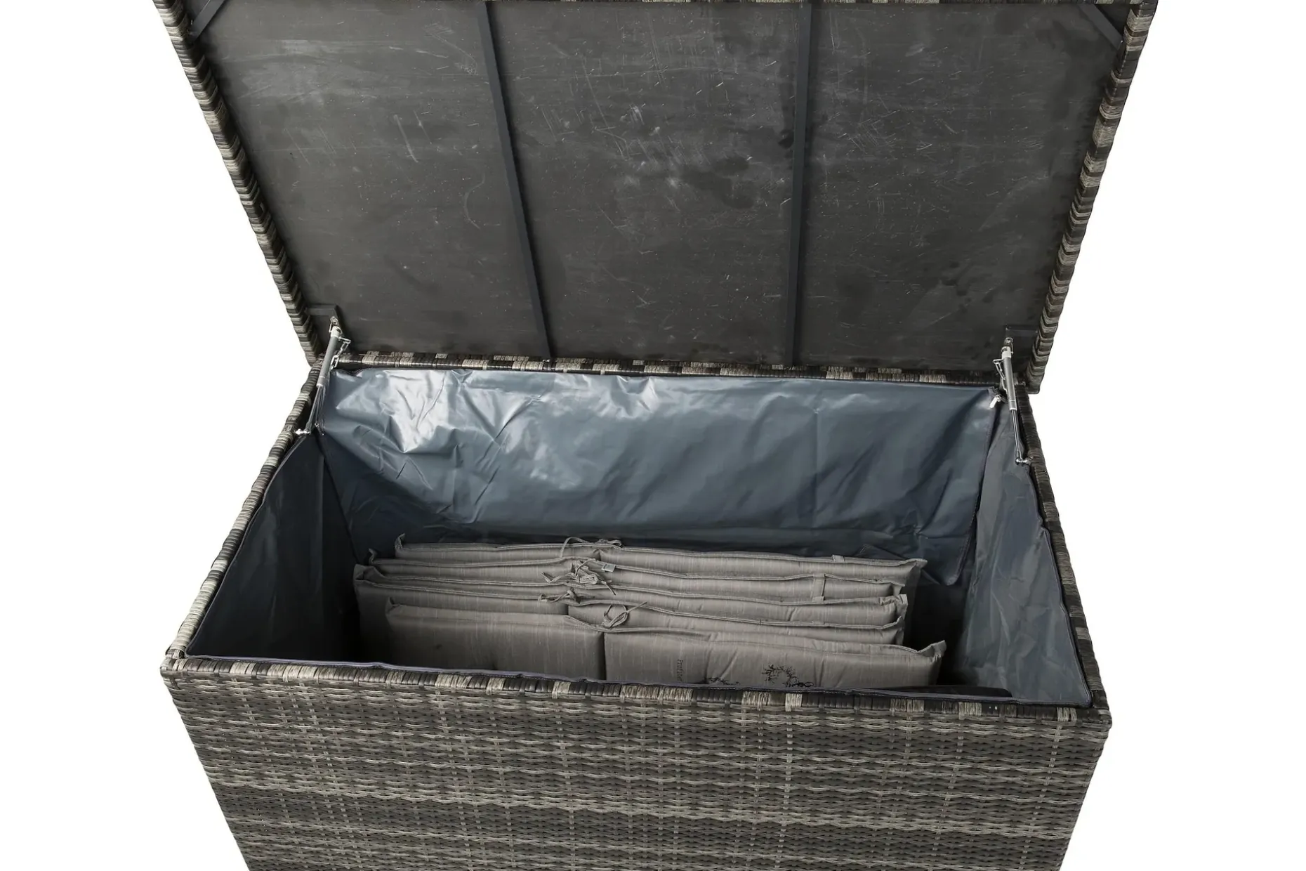 Gigant vanntett puteboks XL for utendørs bruk – Oppbevaringsboks i kunstrotting (B150xD90xH101 cm)