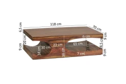 Gjerrild Sofabord 118 cm med Oppbevaringshyller