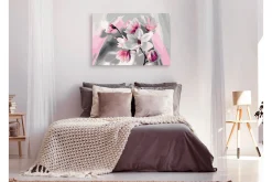 Gjør-det-selv-maleri Magnolia Grå 60x40 cm