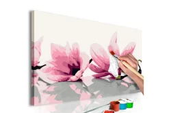 Gjør-det-selv-maleri Magnolia Hvit 60x40 cm